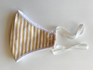 Mask 3-Layer Fabric Slimline - Triple Stripe Mustard - Cargo Shop Online
